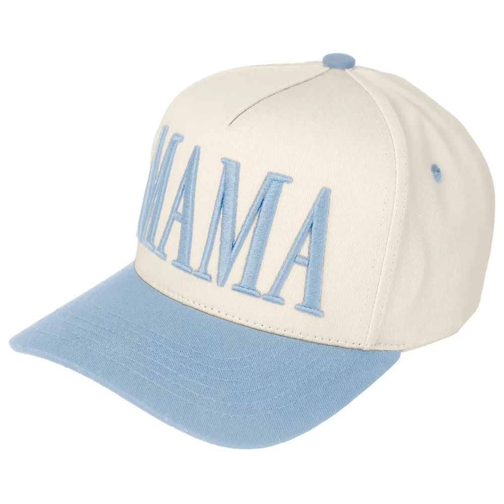 Kids Cream and Blue Cap